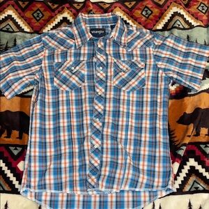 Wrangler Boys Short-Sleeve pearl snap Shirt